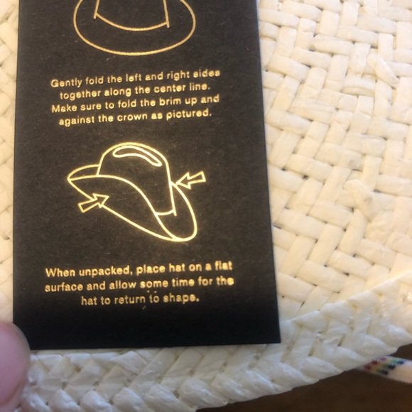 NWT Rag & Bone Womens Packable Rope Fedora Ivory - Picture 16 of 16